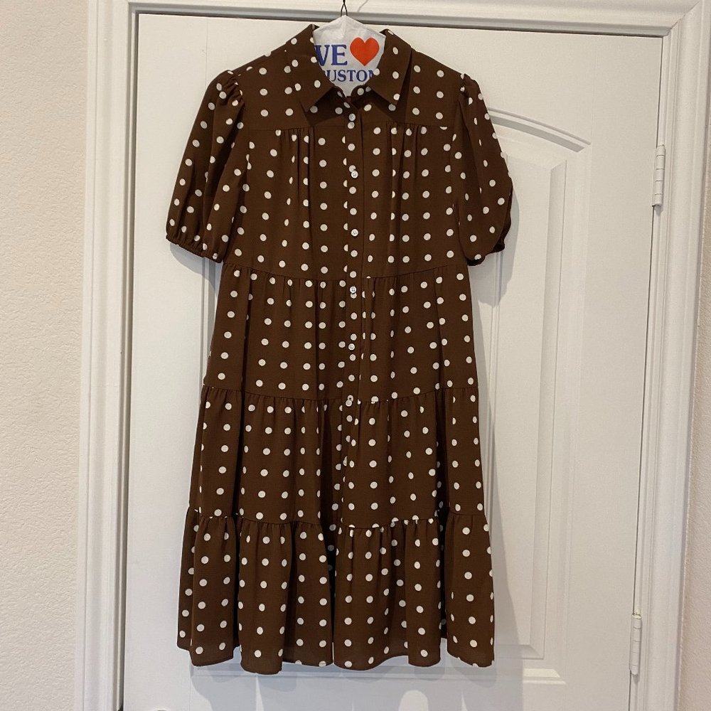 Eliza J Polka Dot Short Dress
